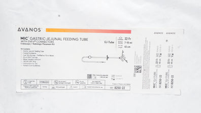 Avanos 8250-22 MIC Gastric-Jejunal Feeding Tube 22Fr x 45cm x 7-10mL